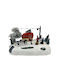 Weihnachts- Beleuchtete Dekorative Darstellung Weiß mit Batterie mit Musik 26.5x16x14cm