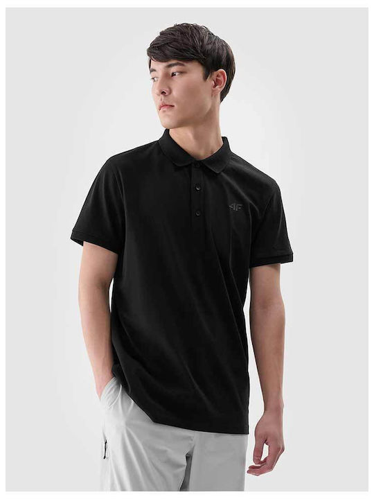 4F Polo T-Shirt Schwarz