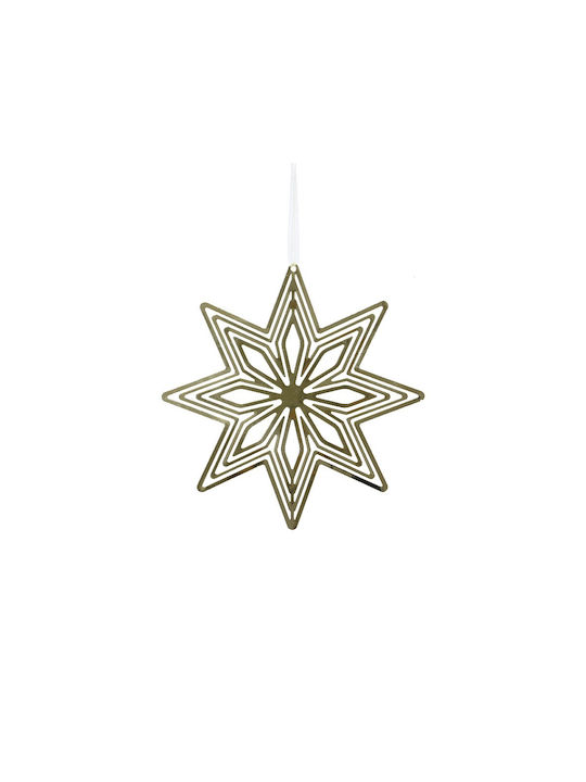 Hanging Ornament Star Gold 7x8cm