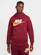 Herren Sweatshirt mit Kapuze Rot