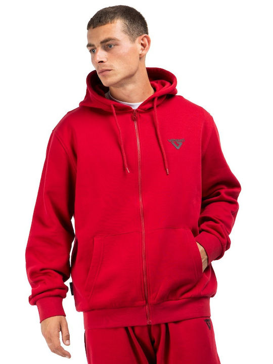 Venimo Jupiter Sweatshirt Fleece with Hood RED