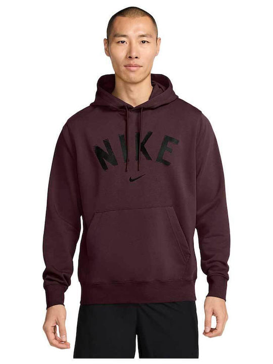 Nike Swoosh Dri-Fit Суитшърт с Качулка Бордо