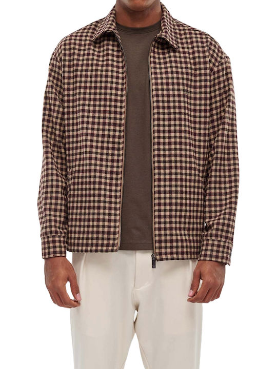 Long Sleeve Checked Overshirt