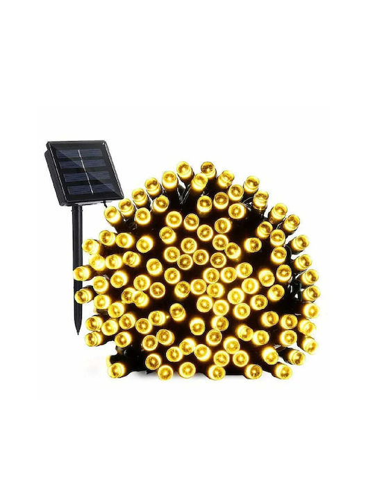 500 Λαμπάκια LED 100μ. Θερμό Λευκό Ηλιακά σε Σειρά