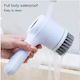 Plastic Rotating Cleaning Brush with Handle White