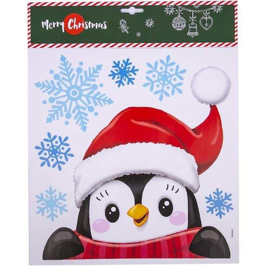 Crăciun Autocolante pentru Fereastră cu Design Νιφάδων 31x38cm.