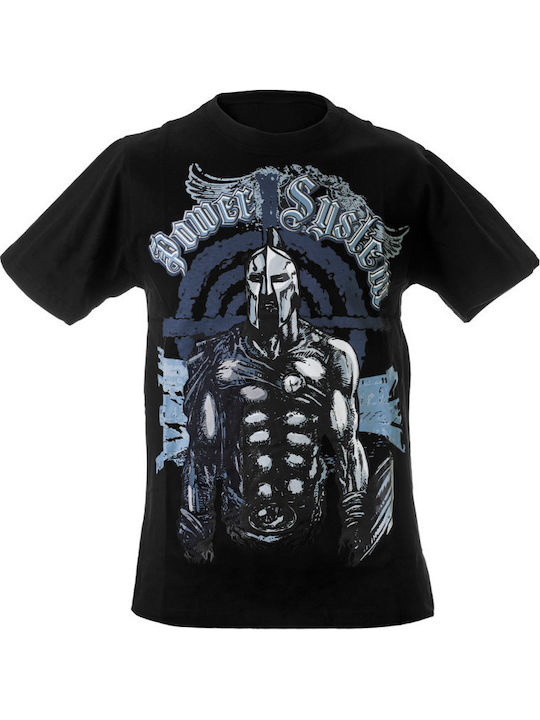 T-shirt Spartan Μαύρο Power System Ps 5000b