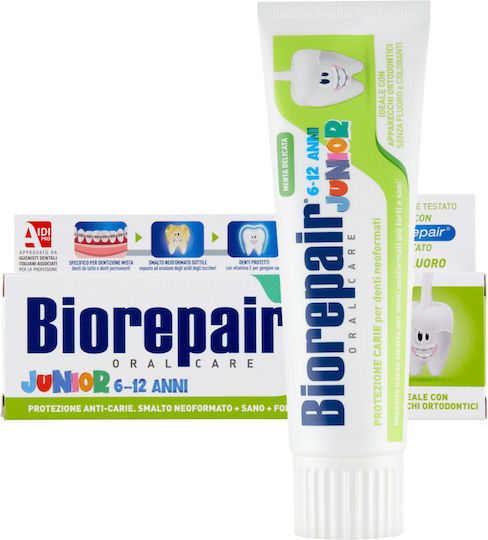 BioRepair Junior Children's Toothpaste for 6+ Years with Mint Flavor 75ml