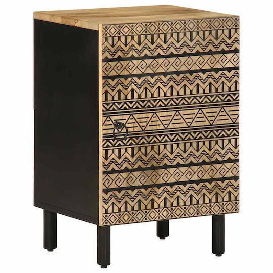 vidaXL Holz Badezimmerschrank B38xT33.5xH58cm Schwarz