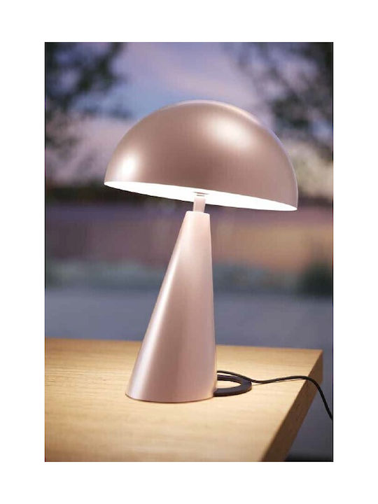 Elesi Metal Table Lamp for Socket E27 with Pink Shade and Base