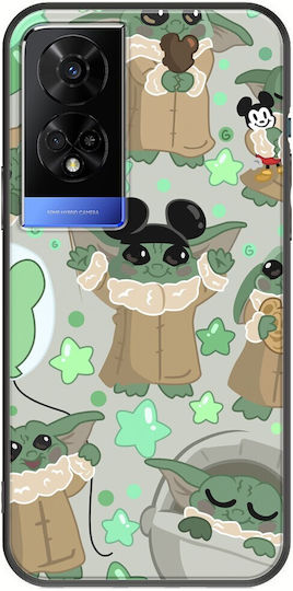 Baby Yoda TCL 50 5G Black TPU Black Silicone