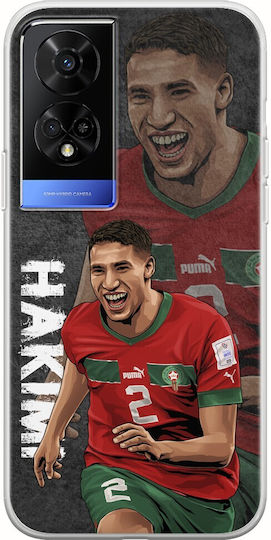 Football Stars Achraf Hakimi Morocco Tcl 50 5g Flexible TPU Transparent Silicone