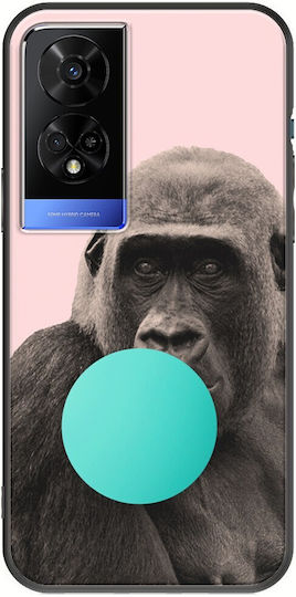Bubblegum Gorilla Tcl 50 5g Black TPU Black Silicone