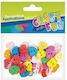 Craft with Fun Material für Schmuck in Form Herz Bunte Herzen 1,5 cm