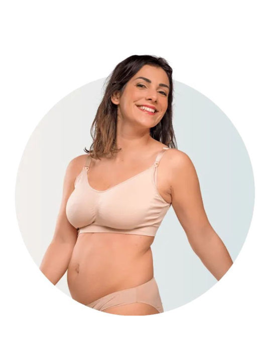 Carriwell Original Maternity & Nursing Bra with Clips Honey
