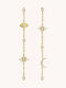 Mya-Bay Earrings made of Silver Gold Plated with Stones