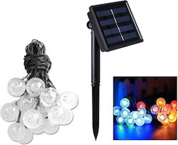 Ghirlandă Solară 20 LED RGB IP44 4.85m Cablu Negru Ghirlandă Solară 20 LED RGB IP44 4.85m Cablu Negru