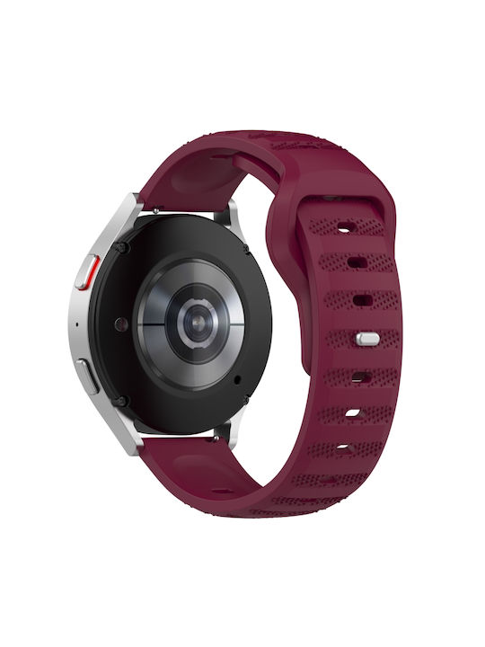 Silikonarmband mit Punktmuster Innenschließe Oneplus Watch 2r 47mm/Oneplus Watch 2 47mm Weinrot