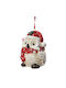 Hanging Owl Ornament Ceramic 6.7x8.3cm