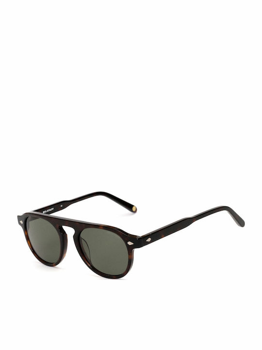 Belstaff Unisex Γυαλιά Ηλίου με Καφέ Ταρταρούγα Κοκκάλινο Σκελετό και Πράσινο Φακό