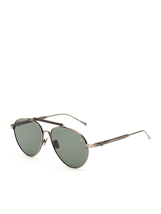 Belstaff Unisex Γυαλιά Ηλίου με Γκρι Μεταλλικό Σκελετό και Πράσινο Φακό