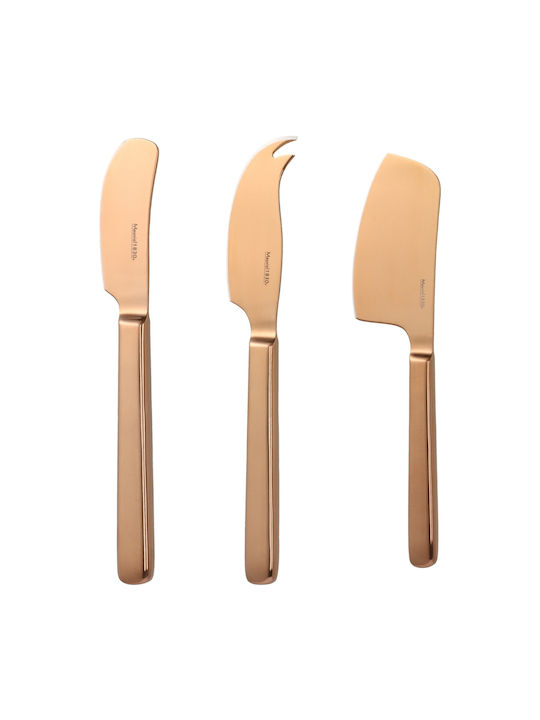 Mauviel 1830 Copper Cheese Knives Made of Stainless Steel 3 Pieces