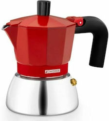 Monix Μπρίκι Espresso Inox Κόκκινο