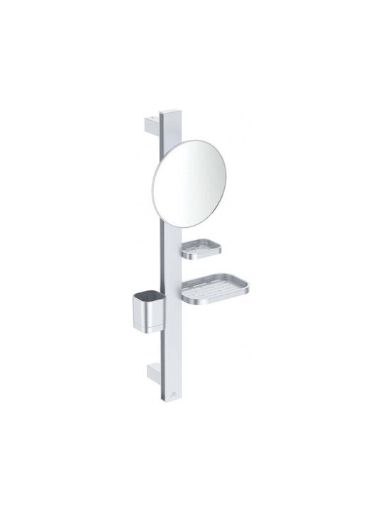 Ideal Standard Single Wall-Mounted Bathroom Rail ​70x70cm Silver