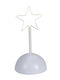 Plastic Christmas Decorative Desktop Star 9x9x19cm Transparent LED on Base