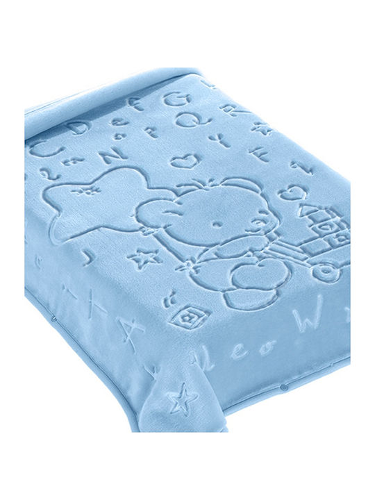 Belpla Blanket Spanish Nursery Swaddling Blankets Velvet Blue Blue 80x90cm