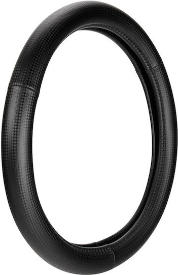 Lampa Car Steering Wheel Cover with Diameter 37-39cm made of Leatherette Black