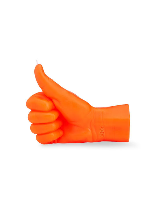 Candlehand Daumen Hoch Leuchtend Orange 380g Gestenkerze
