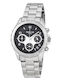 3Guys Herrenuhr Chronograph Batterie mit Silber Metallarmband