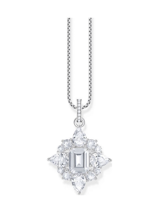 Thomas Sabo Charm Halskette mit Steinen aus Silber