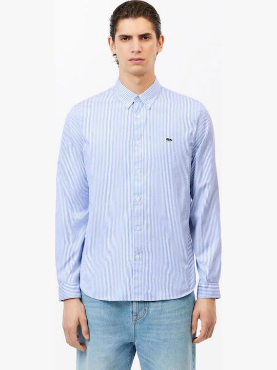 Long-sleeved Cotton Shirt Striped White