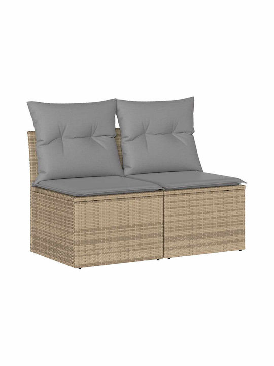 Two-Seater Outdoor Sofa Rattan with Cushions 55...