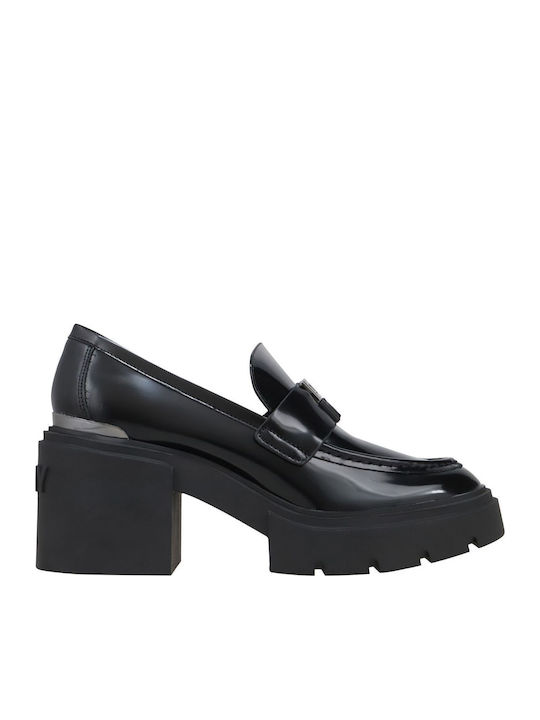 Δερμάτινα Γυναικεία Loafers σε Μαύρο Χρώμα