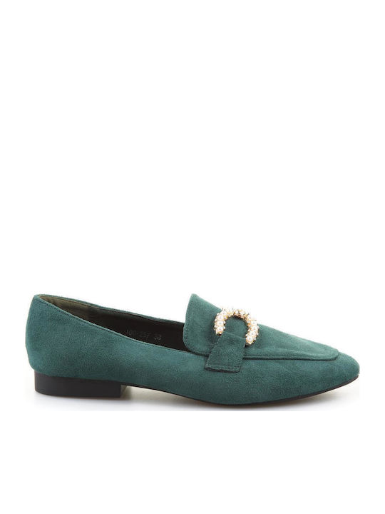 Women's Moccasins in Green Color