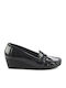 Leather Women's Moccasins in Blue Color