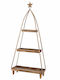 Iliadis Δίσκος Τριώροφος Μεταλλικός Χρυσός 39x15x86cm 88961