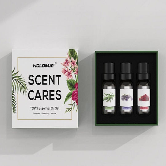 Set of 3 Essential Oils Scented with Rosemary, Lavender, Cherry Blossom 10ml Kp-2070-3