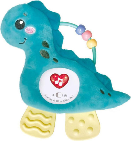 Luna Pendant Toy for Stroller and Car with Music and Teether Little dinosaur Blue for 6++ Months