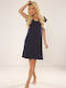 De Lafense Winter Women's Nightdress Blue