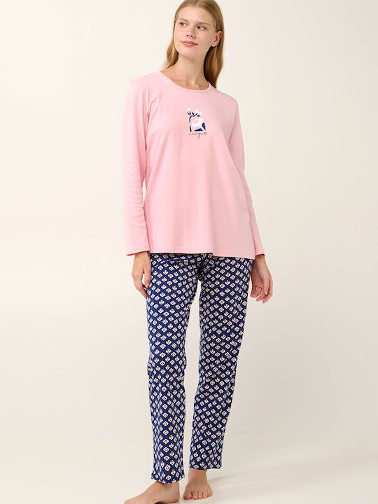 Vamp Winter Women's Pyjama Set Pink blush