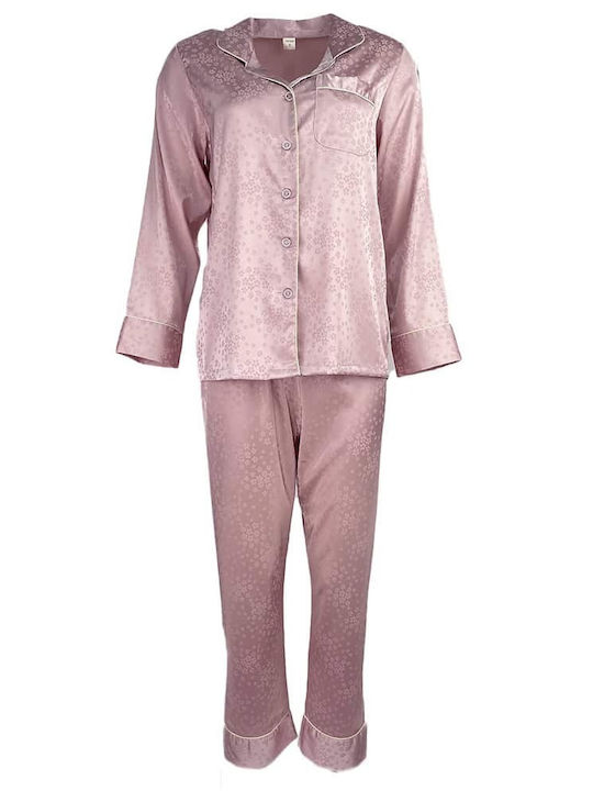 Cootaiya Winter Women's Pyjama Set Pink Floral