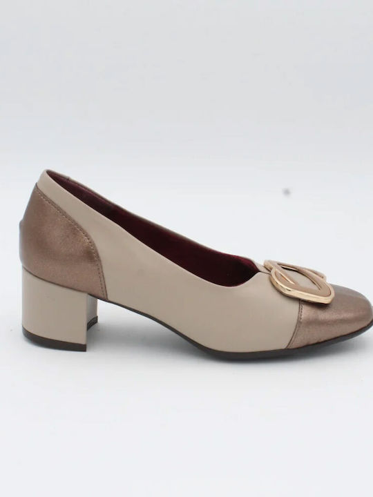 Descanflex Leather Beige Heels