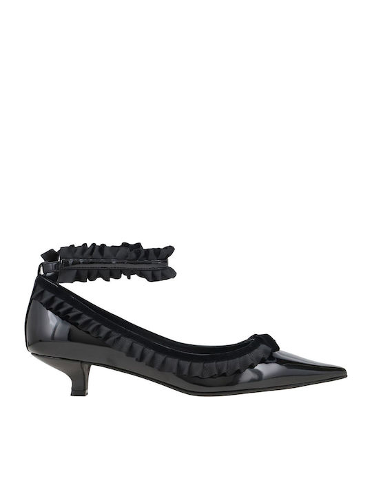 Leder Pumps Schwarz