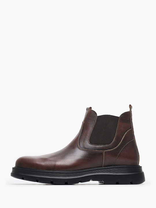 Damiani Leather Brown Boots