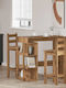 Table Bar Wooden Oak 100x48x101.5cm