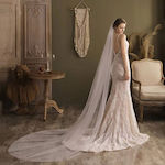 Long White Bridal Veil Bettina